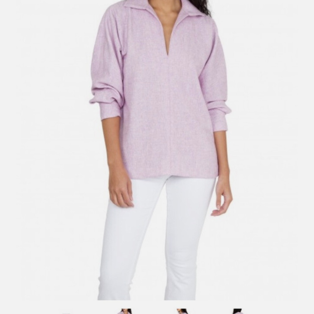 ANN MASHBURN Gray Viola Top - Picture 5 of 6
